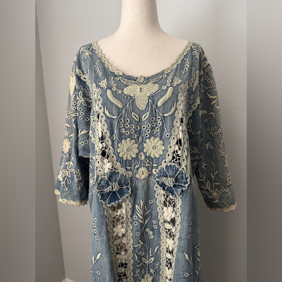 Magnolia Pearl Denim Coronado Embroidered Dress - Picture 7 of 10